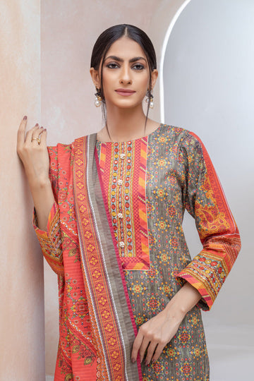 Bonanza Satrangi Gray Lawn Suit Ask223p22 Eid Pret 2022 Online Shopping